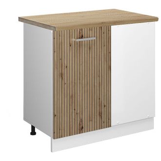 Vicco Armario De Esquina R-line, Roble Artesanal, 86 Cm, Et Roble