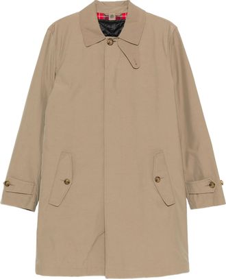 Baracuta Single-Breasted Beige Pointed Collar Coat