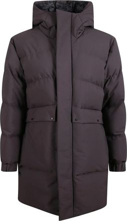 Moncler long-sleeve coat - men - Polyester/Polyamide/Down/Feather - 4 - Brown