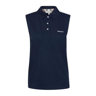 Barbour Sleeveless Tops, female, Blue, Size: L Stylish T-shirts and Polos Collection