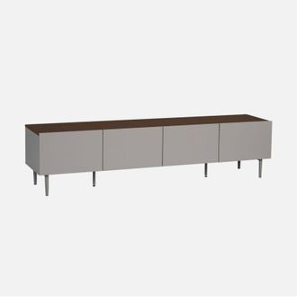 Sweeek Mueble De Tv De Metal Y Decoraci&oacute;n De Madera Con 4 Puertas De 180 Cm