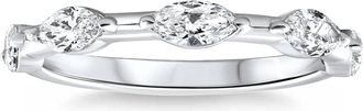 Pompeii3 80Ct Marquise Cut Diamond Wedding Ring Stackable Band 14k Gold Lab Grown