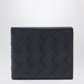 Bottega Veneta Midnight/Basalt bi-fold wallet in Intrecciato leather