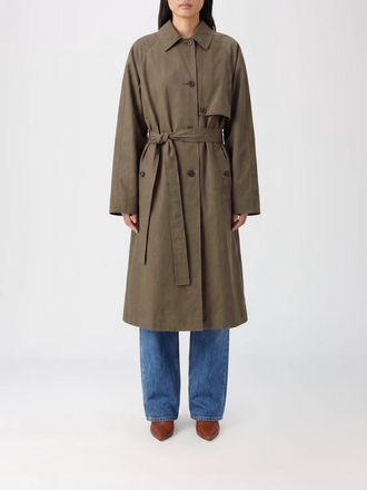 Calvin Klein Trench lungo monopetto in cotone con cintura da annodare