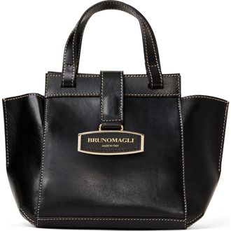 Bruno Magli Eva Leather Satchel in Black at Nordstrom Rack