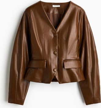H&M Jacke mit Coating - Beige