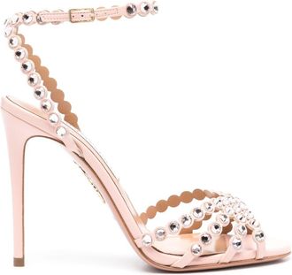Aquazzura Tequila 105mm sandals - women - Calf Leather/Calf Leather/Calf Leather - 40 - Pink