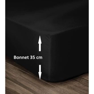 Les Tendances Lovely Home S&aacute;bana Bajera Algod&oacute;n Negra 35 Cm