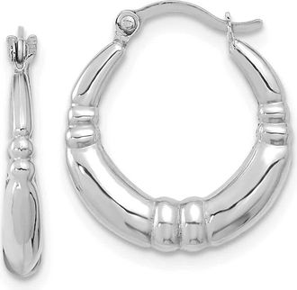 Diamond2Deal 10k Gold Polished Fancy Hoop Earrings