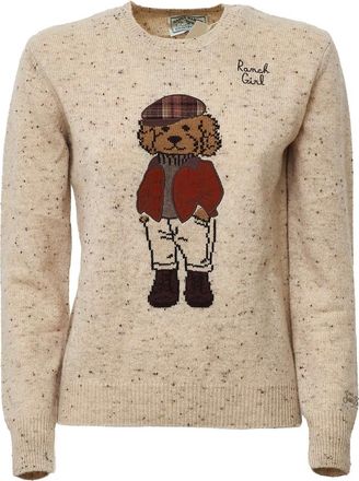 MC2 Saint Barth Maglione Girocollo New Queen - - Knitwear - Donna - Beige - M