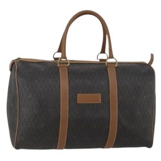 Dior Pre-owned Plastic Boston Bag - Dames - Vintage Weekendtas - Zwart - ONE Size - Leer - Vintage