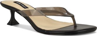 Nine West Crisee Kitten Heel Flip Flop in Black at Nordstrom, Size 8.5
