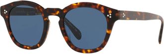 Oliver Peoples Havana Blue Zonnebril - Dames - Zonnebrillen - Bruin - 48 MM - Accessoires