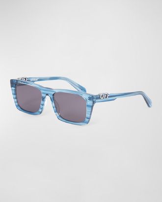 Off-white Mens Albany Acetate Rectangle Sunglasses