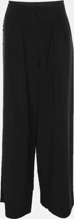 Emporio Armani Black Satin Palazzo Pants
