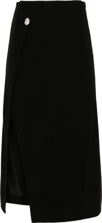 Barbara Bui button-embellished midi dress - women - Viscose - 36 - Black