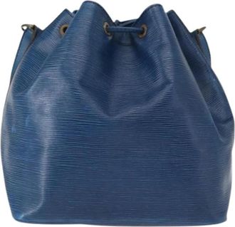 Louis Vuitton Pre-owned Vintage Bucket Bag - Dames - Vintage Tas - Blauw - ONE Size - Leer - Vintage