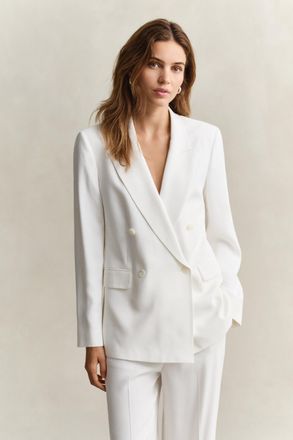 GANT Women Crepe Blazer (34) WHITE