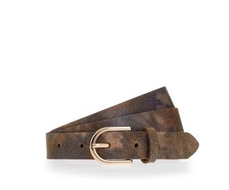 Tamaris Lederg&uuml;rtel TAMARIS, Damen, Gr. 100, beige (light blau, taupe), Rindsleder, mehrfarbig, G&uuml;rtel Lederg&uuml;rtel, Gl&auml;nzende Schliesse, 2,5 cm breit