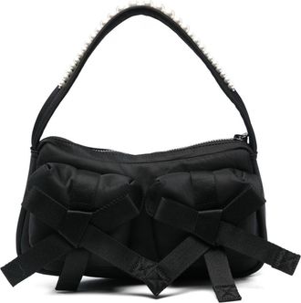 Simone Rocha Bow-Embellished Shoulder Bag - Womens - Polyester