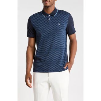 Original Penguin Wavy Jacquard Front Polo in Dark Sapphire at Nordstrom Rack, Size Xx-Large
