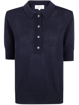 STUDIO NICHOLSON Knitted Polo Top