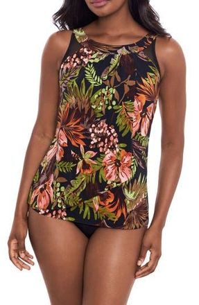 Miraclesuit Bontanico Ursula Tankini Bikini Top in Black Multi at Nordstrom Rack, Size 8