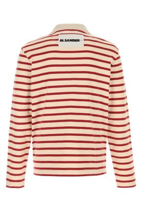 Jil Sander Mens Embroidered Cotton Polo Shirt Saltyred Exterior Exterior: T-shirts And Polos