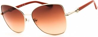 Guess Brown Gradient Butterfly Ladies Sunglasses GU00259 32F 59