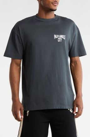 Palm Angels City Graphic T-Shirt in Grey at Nordstrom Rack, Size Xx-Small