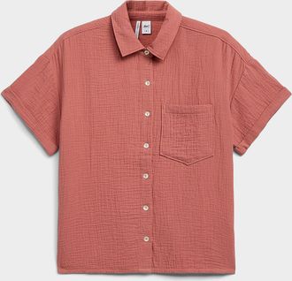 Twik Womens Short-sleeve organic cotton gauze shirt