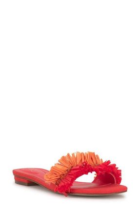 Jessica Simpson Danive Slide Sandal in Poppy Papaya at Nordstrom, Size 6.5