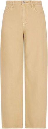 A|X Armani Exchange Wijde jeans met riemlussen - Dames - Regular Fit Jeans - Bruin - W31 L32 - Katoen - Jeans