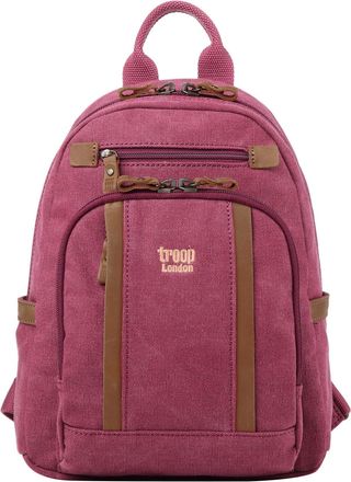 Troop London TRP0255 Classic Canvas Backpack - Small Burgundy