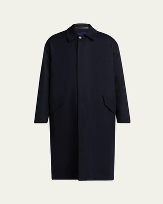 Giorgio Armani Mens Single-Breasted Coat in Cashmere