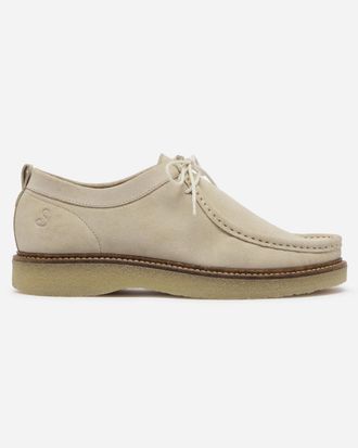 Oliver Sweeney Mens Marana Sand Moccasin Shoes in Ivory Suede - Size UK 11