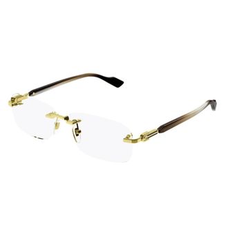 Gucci Stijlvolle Gg1221O Zonnebril - unisex - Accessoires - Geel - Maat: 55 MM