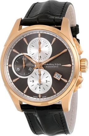 Hamilton Jazzmaster Automatic Chronograph Grey Dial Black Leather Watch H32546781