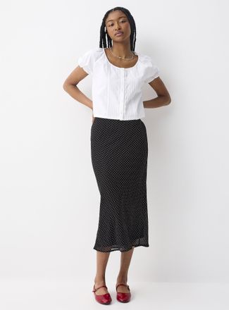 Twik Womens Flowy chiffon maxi skirt