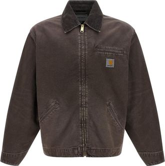 Carhartt Work in Progress Brown Solid Shirt Collar Jacket
