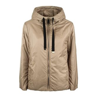 Max Mara Padded Jacket With Hood Made Of Drip-Proof Canvas