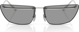 Prada 64mm Oversize Butterfly Sunglasses in Silver /Grey at Nordstrom