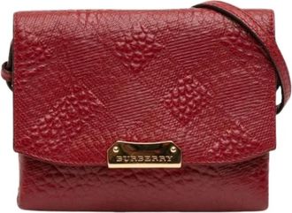 Burberry Pre-owned Cross Body Bags, female, Red, Size: ONE SIZE Pre-owned Crossbody Bag