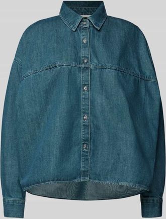 American Vintage American Vintage Relaxed Fit Jeansbluse mit Hemdblusenkragen Modell OZYR in Blau, Größe XS/S