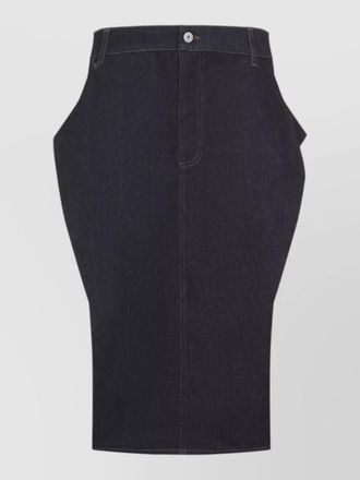 Jacquemus denim high-rise sculpted midi skirt