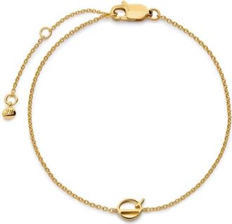 Monica Vinader Initial Chain Bracelet in 18K Gold Vermeil Q at Nordstrom