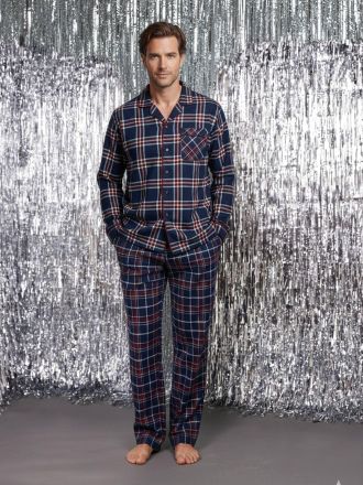 Envie de Fraise Herren Schlafanzug aus Flanell, Weihnachts-Capsule ENVIE DE FRAISE bordeaux