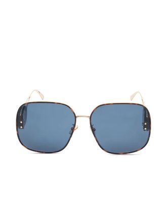 Dior 2020s logo geometric sunglasses - Gold