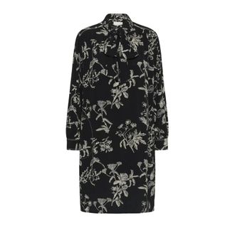 Part Two Short Dresses, female, Multicolor, Size: 3XL Black Botanical Print Dress