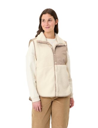 Vaude Fleeceweste VAUDE WOMENS NAJUN FLEECE VEST, Damen, Gr. 34, beige (ecru), Obermaterial: 100% Polyester, Westen Fleeceweste